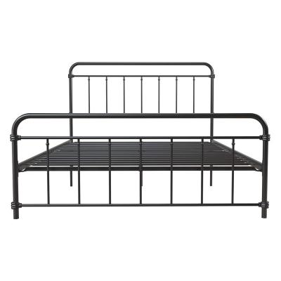 China Modular Samples Are Available In Platform Steel Iron Metal Bed / Single Queen Metal Bed Frame for sale