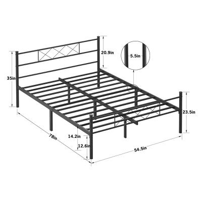 China Modular samples are available practical modern minimalist home metal platform bed frame for sale