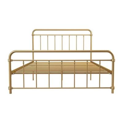 China Modular Manufacturers Wholesale Modern Design Queen Size Metal Bed Single Frame Bedroom Furniture Metal Platform Bed for sale