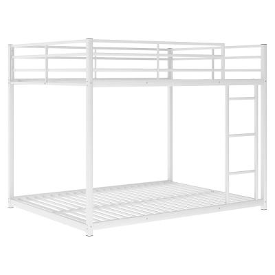 China Double Decker Bed For Adults And Modular Full Students Over Full Metal Floor Bunk Bed With Ladder for sale