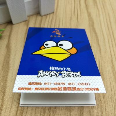 China Self Adhesive Printing Ivory Logo Board Cover Promotion Paper Self Adhesive Custom Stationary Post Notes Custom Sticky Notepad for sale