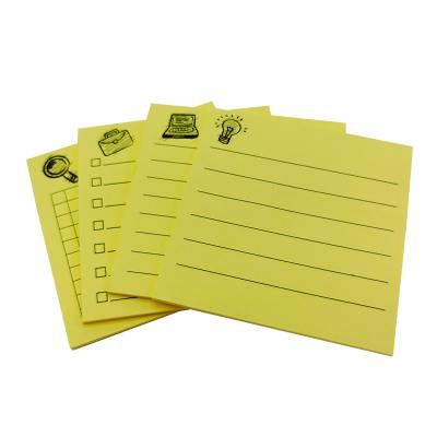 China Office Self Adhesive Wholesale Stationery Promotional Sticky Notes 3X3 With Logo Custom Printing for sale