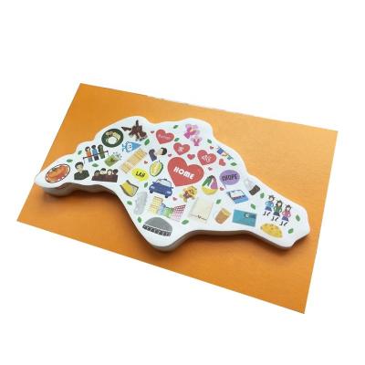 China Self-adhesive Logo Die Cut Shaped Paper Self Adhesive Custom Block Printing Sticky Notes Cardboard for sale