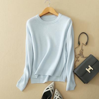 China Anti-pilling Shorts Longer Back Women Boat Neck Fashion Cashmere Front Sweater for sale