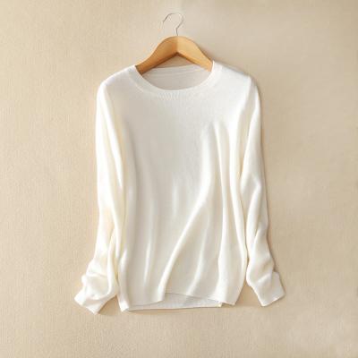 China Anti-wrinkle women crewneck classic sweater sheer cashmere sweater fabric for sale