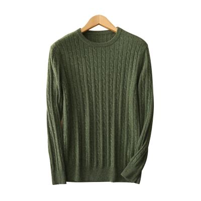 China Anti-pilling Men's Pullover Sweaters Pure Cashmere O-neck Solid Color Thick Knitting Long Sleeves Sweaters for sale