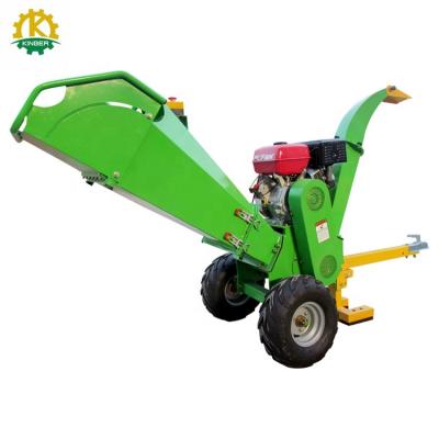 China Wood Branch Chipper Kinger CE Approved ATV Mini Mobile Wood Chipper With 15hp Gasoline Engine for sale