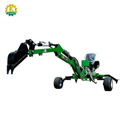 China Gasoline 9HP/15HP Mobile ATV Backhoe Excavator With Attachments for sale