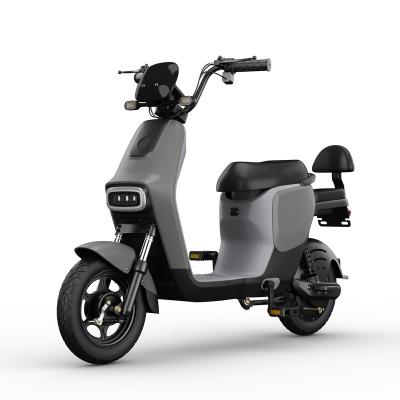 China Carbon Steel Two Seats Electric Scooter 50-60Km Mileage Electric Bicycle With Pedals for sale