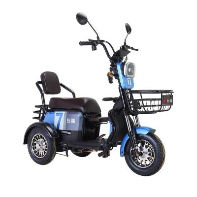 China Passenger 35-85km Endurance Three Wheel High Quality Material Basket Electric Elder Tricycles for sale