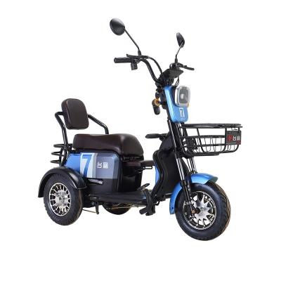 China Passenger 35-85km resistance carbon steel brushless safe equipped rear seat pedicab electric tricycle for sale