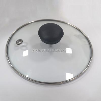 China Sustainable High C Dome Clear Glass Stainless Steel Combo Cooking Pot Lid for sale