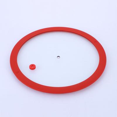 China Silicone Food Cover Flat Glass Pan Lid for sale