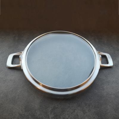 China Durable 12inch Temper Resistant 304 Stainless Steel Glass Lid For Stock Jar for sale