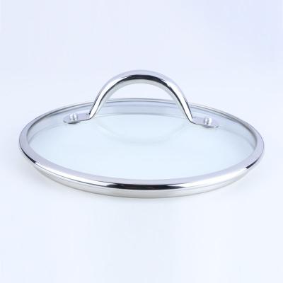 China Durable Stainless Steel Cast Covered Enamel Pot Lid Fry Pan Cover for sale