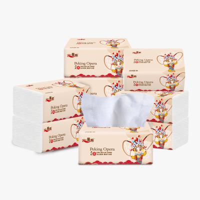 China Plastic Packaging Good Quality Eco-friendly Wholesale Soft Paper Facial Tissue for sale