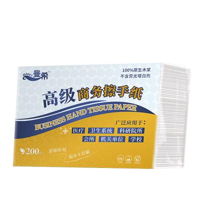 China High Quality Soft Pack Eco-friendly Facial Tissue Blue Pack 1 Ply Hand Towel Tissue for sale