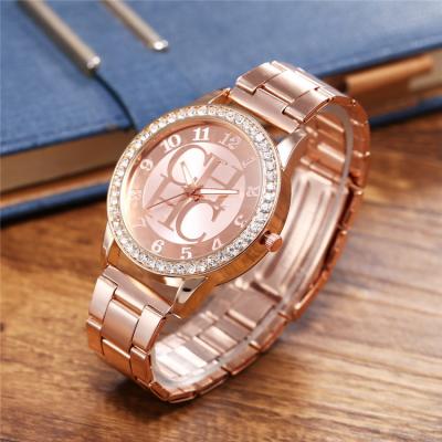 China Automatic date 2023 hot style cc ladies watches quartz luxury watches alloy cheap watches for sale