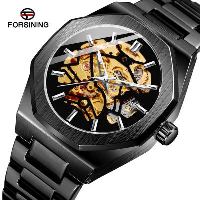 China Chronograph 2023relogio forsining China factory men's watch OEM luxury men's automatic mechanical skeleton watch for wristwatch man for sale