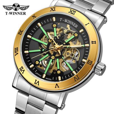 China 2023 New Design Luxury Men's Watch June Chronograph Chronograph Cover Custom Automatic Mechanical Mechanical Skeleton Men's Skeleton Watch Men for sale