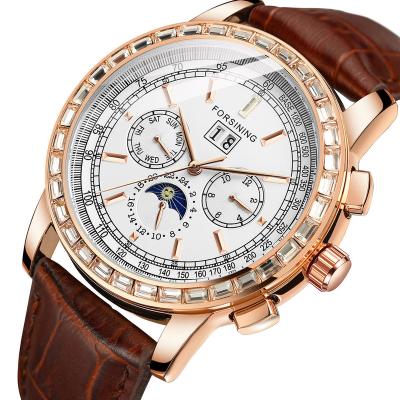 China 2023 Chronograph Fashion Movement Date Moon Phase Wristwatch Custom Mechanical Automatic Mens Womens Luxury WatchesChina for sale