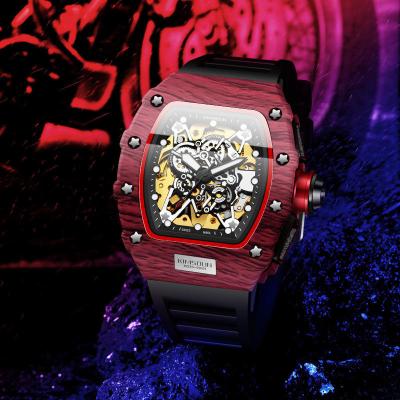 China Chronograph 2023Fast ship OEM logo style new fashion wholesale men's skeleton automatic mechanical watch wristwatch for sale