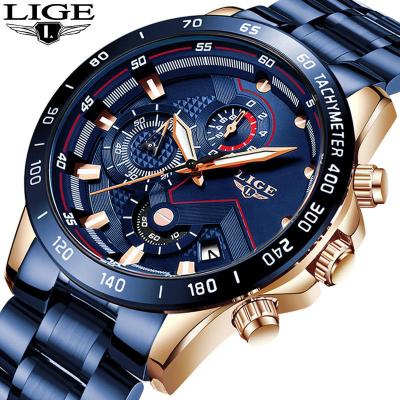 China 2023New Chronograph Fashion Mens Watches With Stainless Steel Top Brand Sports Chronograph Quartz Watch Luxury Men Relogio Masculino for sale