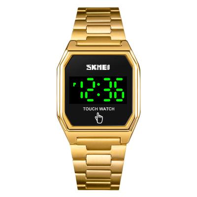 China 2023New Arrival Chronograph Skmei 1679 Waterproof Touch Screen Led Watch Gold Men Digital Watches for sale