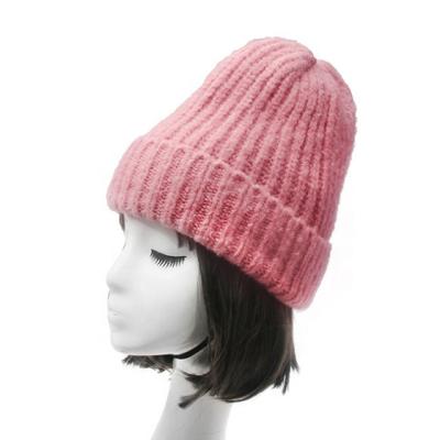 China JOINT Hot Sale Plain Knitted Winter 100% Acrylic Unisex Beanie Cap Hat for sale