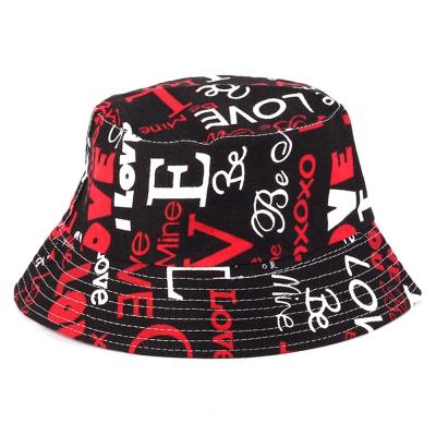 China Popular Image Design Your Own Custom Abstract Print Wholesale Bucket Hat for sale