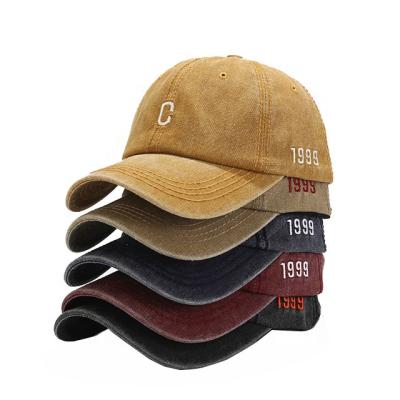 China Custom Logo Distressed Dad Cap Embroidery Men's COMMON Cotton Designer Blank Denim High Quality Women's Hat Wholesale for sale