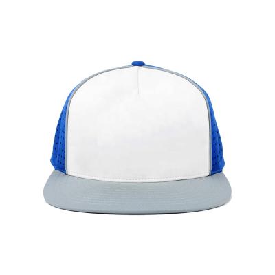 China JOINT Logo Vintage Custom 100% Polyester Flat Brim Fitted 5 Panel One Frame Blank Closed Flex Fit Hat Fitted Hats for sale