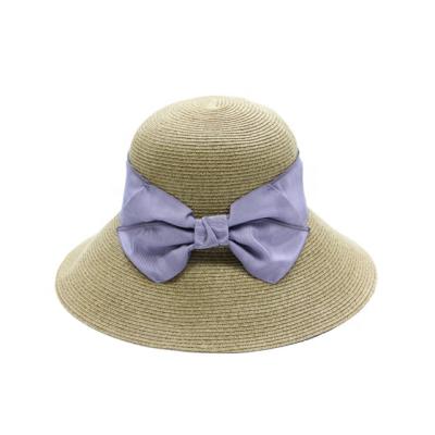 China Hot Selling Comfortable Shading Custom Wholesale Kids Panama Straw Cap Sun Protection Summer Hat for sale