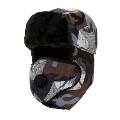 China High Quality Waterproof Camouflage Ear Waves Russian Ski Mask Windproof Custom Trapper Winter Hat for sale