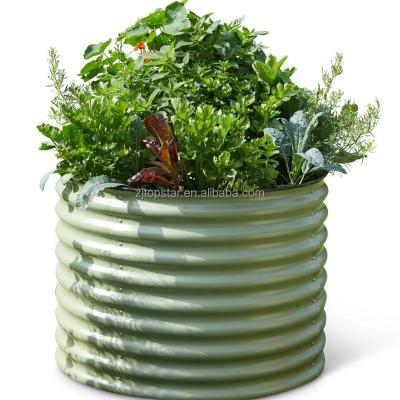 China Diy Modern Metal Round Vegetable Raised Garden Planters for sale