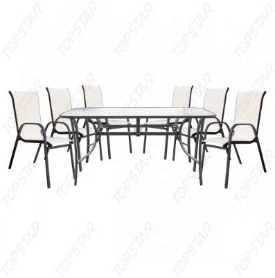 China Outdoor Garden Set 6 Seater Patio Dinner Furniture Set for sale