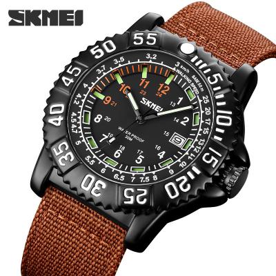 China Fashion Band SKMEI 9281 Hands Day/Date Quartz Watch Nylon Japanese Movement Luxury Waterproof Wristwatches for sale