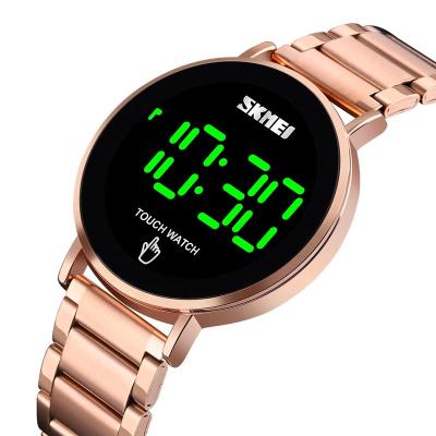 China SKMEI 1550 Alarm Fashion 3ATM LED Touch Screen Date Waterproof Watch Sports Stainless SteelWrist Relojes Digits for sale