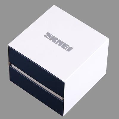 China Watch Packaging SKMEI Fashion Square White Blue Custom Jewelry Shipping Packing Boxes for sale