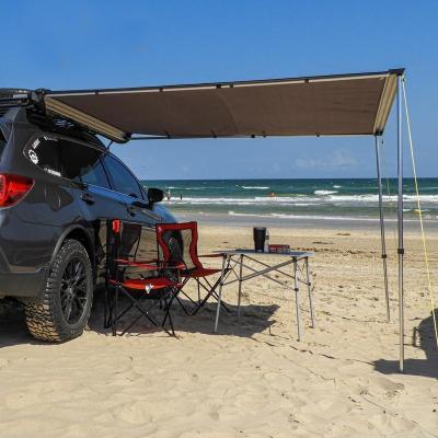 China Sunshade Car Tent With Side Awning For Cheap Camping 5-8 People Car Roof Top Side Rainproof Outdoor Camper Awning Large Tent for sale