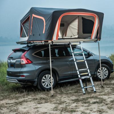 China Outdoor Camping Folding Tent 4 Person Luxury High Quality Family Car Tent Waterproof Cold Protection Hard Shell Roof Tent for sale