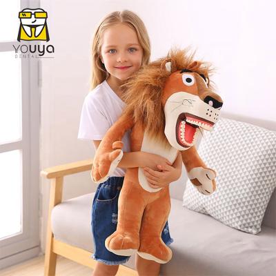 China Durable Hot Sale Lion Animal Plush Toy Children Brush Tooth Teaching Plush Toy for sale