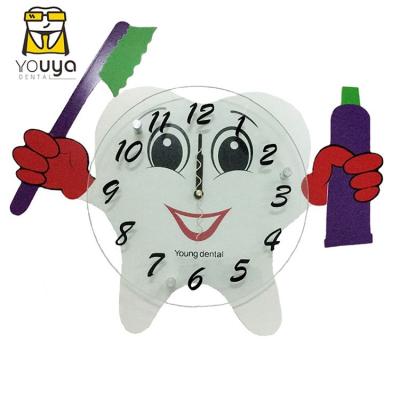 China Cute Tooth-shape Wall Clock Cartoon Design Gift Dental Clock for sale