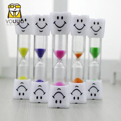 China Home Decor Plastic Tooth 2 Minute Sand Timer Dental Hourglass for Dental Clinic Gift for sale