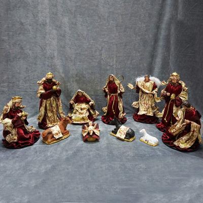 China Classic Resin Christmas Nativity Scene Figurines Table Top Ornaments Holy Family 11 Nativity Sets for sale