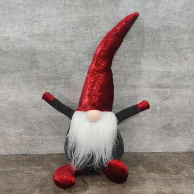 China Classic Gnomes Swedish Christmas Hand and Leg Tomte Gnome Bendable Plush Toy with Long Fleece Hat for sale