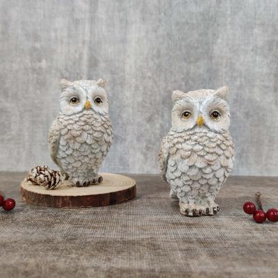 China Rustic Resin Craft Owl Statue Polyresin Owl Resin Sculpture for sale