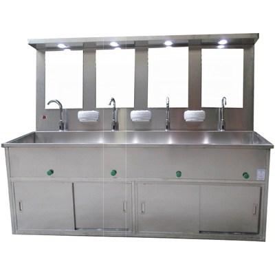 China Easy To Clean Stainless Steel Hand Sink 304 Surgical Medical Wash Steel Knee Operated Hand Sink Medical Washbasin For Hospital for sale