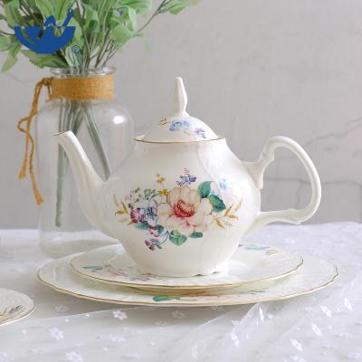 China Chaozhou China New Design Sustainable Teapot Porcelain Ceramic Teapot For Home Wedding Party for sale