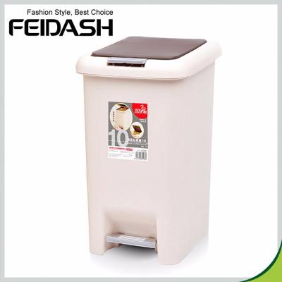 China Cheap Plastic Dust Bin Sustainable Trade March Again Festival With Double Lids PP Dustbin With Locking Lid And Pedal for sale